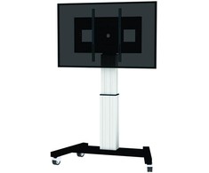 Laikiklis „Neomounts NEWSTAR“ motorizuotas mobilus grindų stovas - VESA 200X200 iki 800X600 42-100" Sidabrinis