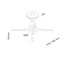 Neomounts NEWSTAR PROJEKTORIAUS LUBŲ MONTAVIMAS (AUGIS: 19 CM) 10 KG Juodas