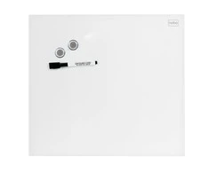 Nobo maža stiklinė magnetinė lenta su sausai valomu paviršiumi, 450 x 450 mm balta