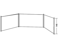 Apsauga nuo vėjo Easy Camp, pilka