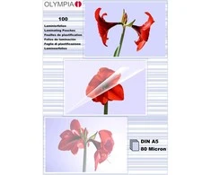 1x100 Olympia laminavimo maišeliai DIN A5 80 mikronų 9167
