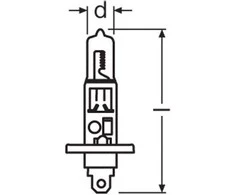 Automobilio lemputė Osram, 55 W, 12 V, H1, P14.5S