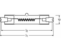 Osram halogeninė studijinė lempa R7s 1000 W 230 V 3200K (64572)