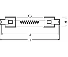 Osram halogeninė studijinė lempa R7s 1000 W 230 V 3200K (64572)
