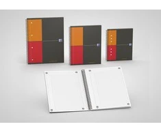 Sąsiuvinis su spirale OXFORD INTERNATIONAL NOTEBOOK, A4+, 80 lapų, langeliai