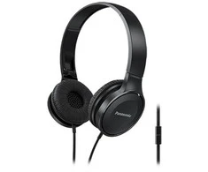 Stereofoninės ausinės su mikrofonu Panasonic RP-HF100ME-K, Juodos