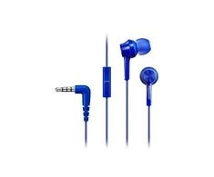 Į ausis įkišamos ausinės su mikrofonu Panasonic RP-TCM115E-A, Mėlynos