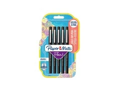 Papermate Paper Mate - Flair flomasteris M Juodas (5 pak.) (2028909)