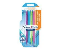 Papermate Automatiniai pieštukai Paper Mate Non-Stop | 0,7 mm | 0,7 mm | HB #2 | NEON MIX | 4 vnt. - 2027757