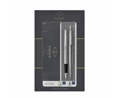 Parker Rinkinys: Plunksnakotis + Tušinukas Jotter Stainless Steel CT - 2093258