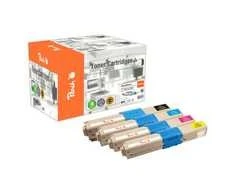 Peach 112100 kaseta su tonerem 4 vnt. Zamiennik Juodas, Cyjan, Purpurowy, Geltonas