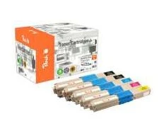 Peach 112228 kaseta su tonerem 5 vnt. Zamiennik Juodas, Cyjan, Purpurowy, Geltonas