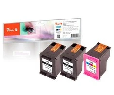 Peach Peach PI300-658 rašalo kasečių pakuotė, 3 vnt., standartinio našumo, juoda, žydra, rausvai raudona, geltona