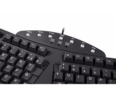 Klaviatūra Perixx Perixx PERIBOARD-512 DE, Ergonomic Klaviatūra su USB jungtimi, juodas