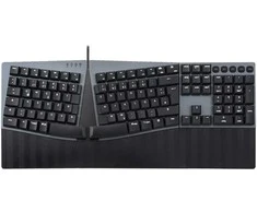 Klaviatūra Perixx PERIBOARD-535 DE BL, ergonomiczna mechaninė klaviatūra USB (mėlyna przyciski)