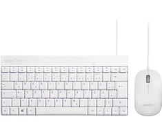 Klaviatūra ir pelė Perixx Perixx PERIDUO-212 DE, mini USB klaviatūra and pelė set, baltas