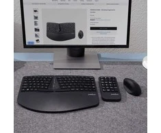 Klaviatūra ir pelė Perixx Perixx PERIDUO-606A DE, 3-in-1 klaviatūra and pelė set, wireless, ergon., juodas