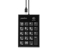 Klaviatūra Perixx PERIPAD-202C, numeric keypad cable jungtys USB-C with 2x USB 2.0 Hub (USB-A)