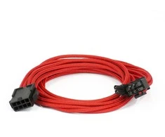 PHANTEKS 6+2-Pin PCIe Extension 50cm – sleeved raudonos spalvos