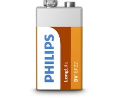 PHILIPS 6F22L1B/10 Baterija PHILIPS LONGLIFE 9V 6F22 (BLISTER OF 1)