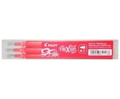 Pilot Pen Pilot papildymo rinkinys 3x Frixion Raudona (BLS-FR7-R-S3) (BLSFR7RS3)
