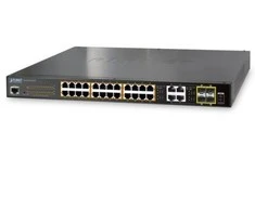 Šakotuvas Planet 24-Port 10/100/1000Mbps 802.3at PoE + 4-Port Gigabit TP/SFP Combo valdomas jungiklis / 440W