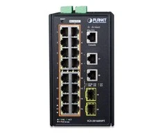 Šakotuvas PLANET IGS-20160HPT tinklo jungiklis Valdomas L2/L3 Gigabit Ethernet (10/100/1000) Maitinimas per Ethernet (PoE) Mėlyna, Baltas