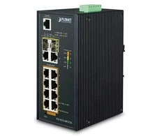Šakotuvas PLANET IGS-4215-8P2T2S tinklo komutatorius Valdomas L2/L4 gigabito Ethernet (10/100/1000) Maitinimas per Ethernet (PoE) Mėlyna, Sidabrinis