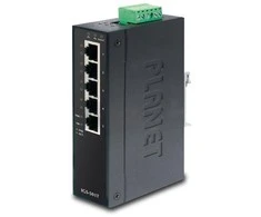 Šakotuvas Planetinis jungiklis IGS-501T, pramoninė versija 5x10/100/1000, DIN, IP30, -40 iki 75°C, 12-48V, ESD+EFT