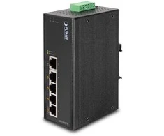 Šakotuvas Planet IP30 5 prievadų / TP POE pramoninis greitojo eterneto jungiklis (nuo -40 iki 75 C)