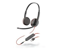 Plantronics Poly BLACKWIRE,C3225 USB-A Poly USB-A Ausinės Su mikrofonu Juodas USB Type-A su laidu