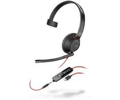 Ausinės Poly Blackwire C5210 USB-C ir 3,5 mm lizdo jungtis