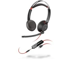 Ausinės Plantronics Poly Blackwire C5220 USB-C ir 3,5 mm lizdo jungtis