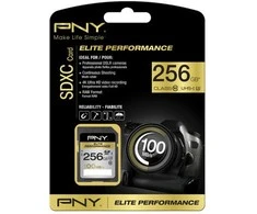 PNY Elite Performance SDXC 256 GB 10 klasės UHS-I/U3 atminties kortelė (SD256ELIPER-EF)