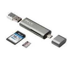 Pny Technologies PNY USB C / USB A adapterio kortelių skaitytuvas