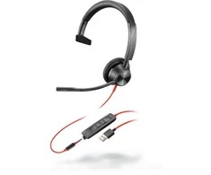 „Poly Plantronics Blackwire 3315“ ausinės, monofoninė, USB-A ir 3,5 mm lizdas, optimizuotas vieningas ryšys