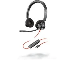 Ausinės Poly Plantronics Blackwire 3320 Juoda USB-C