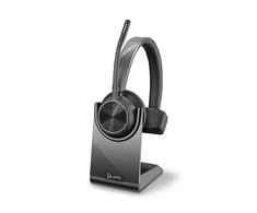 „Poly Plantronics Voyager 4310 UC Bluetooth“ ausinės, nano raktas su USB-C jungtimi, įkrovimo stotelė, monofoninis