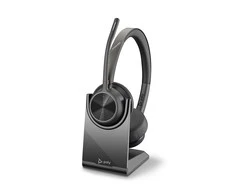 „Poly Plantronics Voyager 4320 UC Bluetooth“ ausinės, binauralinis, nano raktas su USB-A jungtimi, įkrovimo stotelė