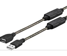 USB kabelis VivoLink USB-A - USB-A 20 m Juodas (PROUSBAF20)