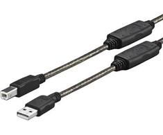 USB kabelis VivoLink USB-A - mikro-B 10 m juoda (PROUSB10)