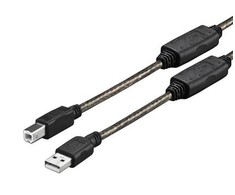 USB kabelis VivoLink USB-A - mikro B 20 m juoda (PROUSB20)