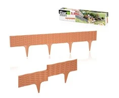 Prosperplast Dekoratyvinė tvorelė L390cm H18.6cm/5vnt. plastikinė/ruda