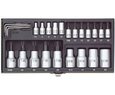 Galvučių rinkinys 1/4"+1/2" TX PROXXON
