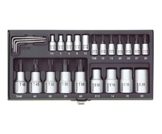 Galvučių rinkinys 1/4"+1/2" TX PROXXON