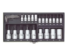 Galvučių rinkinys 1/4"+1/2" TX PROXXON