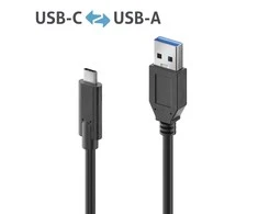 PureLink USB-C į USB-A laidas – 3.1 Gen 2, 3A, 10G – iSeries – juodas – 1,00 m