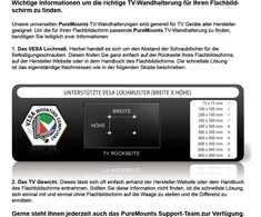 Laikiklis PureMounts PureLink Deckenhalterung PM-SLOPE-37 - Flatscreen Priedas