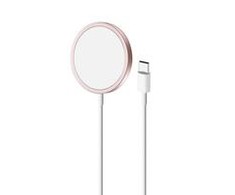 Puro Elektrik Puro magnetinė belaidė indukcinė įkrovimo stotis USB-C, suderinama su MagSafe, 1 m, rožinė
