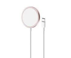 Puro Elektrik Puro magnetinė belaidė indukcinė įkrovimo stotis USB-C, suderinama su MagSafe, 1 m, rožinė